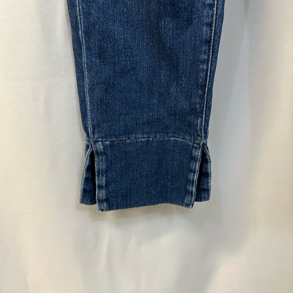Frame Le Nouveau Straight Jeans Fisher Beach Mid Rise Split Hem Denim 26 - Picture 3 of 5